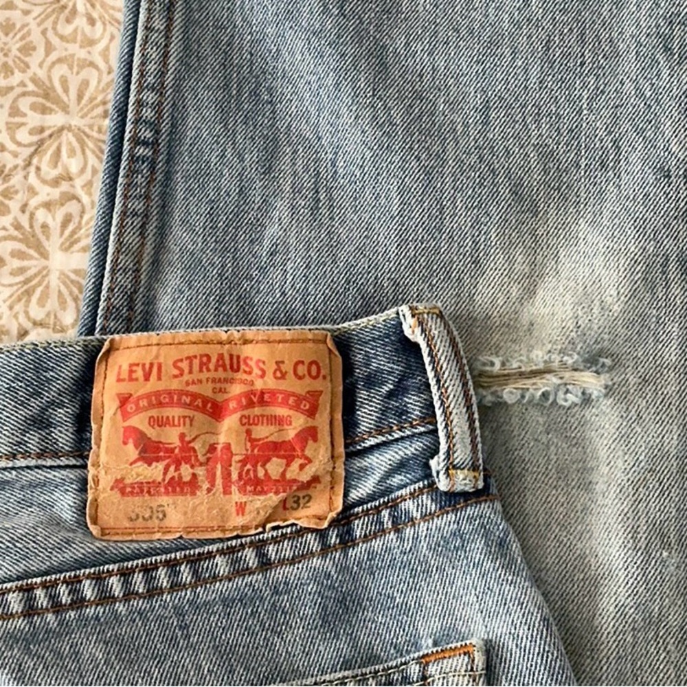Men's Jeans Levi's 505 Regular Fit  - Distressed - Grunge 32 x 32 - Picture 5 of 8
